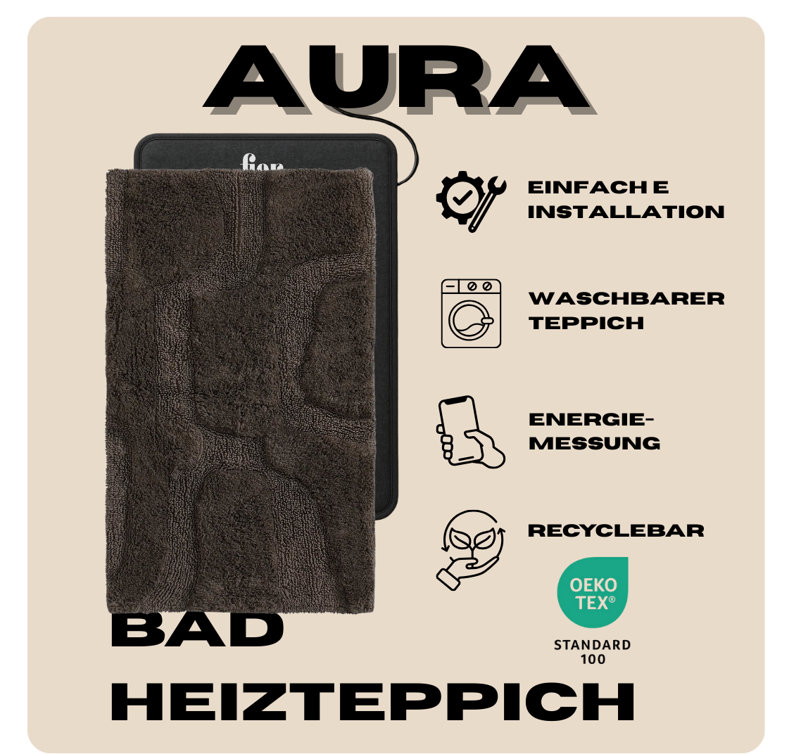 Aura Feather - Heizteppich fürs Badezimmer