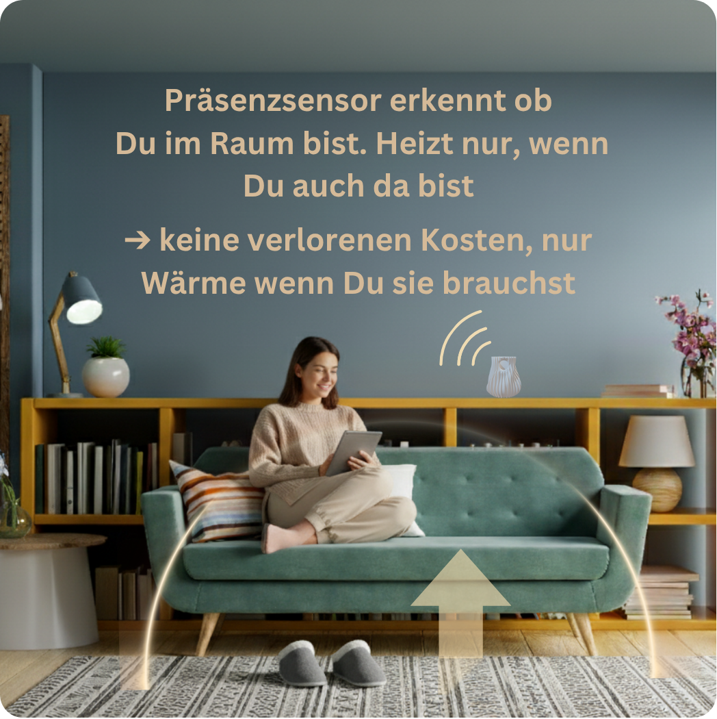 Aura Vier - der smarte Heizteppich fürs Home Office & Wohnzimmer
