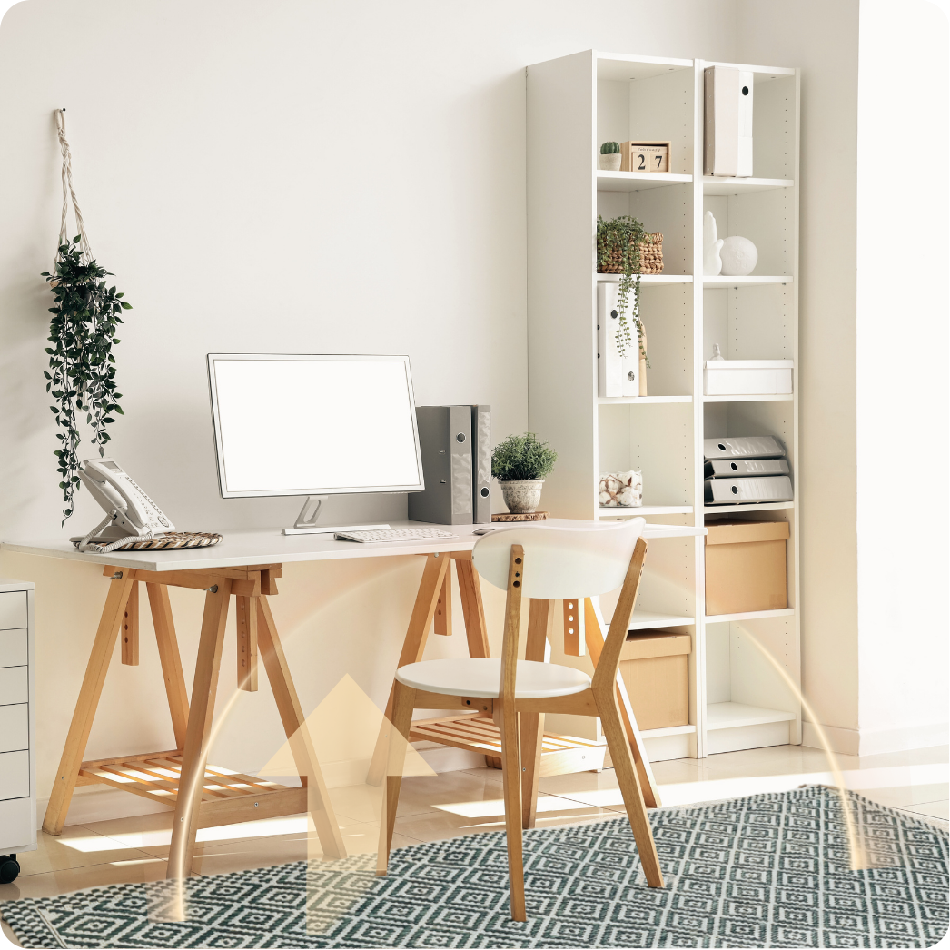 Aura Sechs - der KI-Heizteppich fürs Home Office