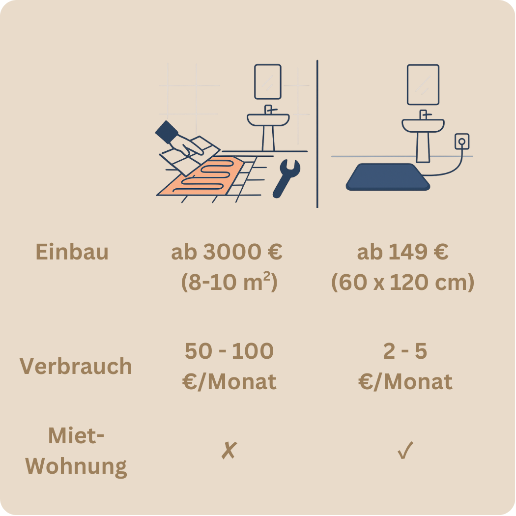 Aura Pebble - Heizteppich fürs Badezimmer