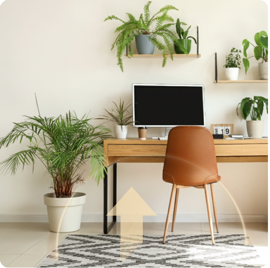 Aura Elf - der intelligente Heizteppich fürs Home Office