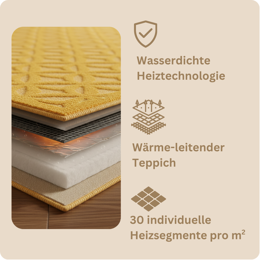 Aura Vier - der KI-Heizteppich fürs Home Office & Wohnzimmer
