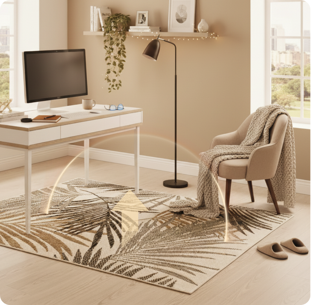 Aura Zehn - der KI-Heizteppich fürs Home Office