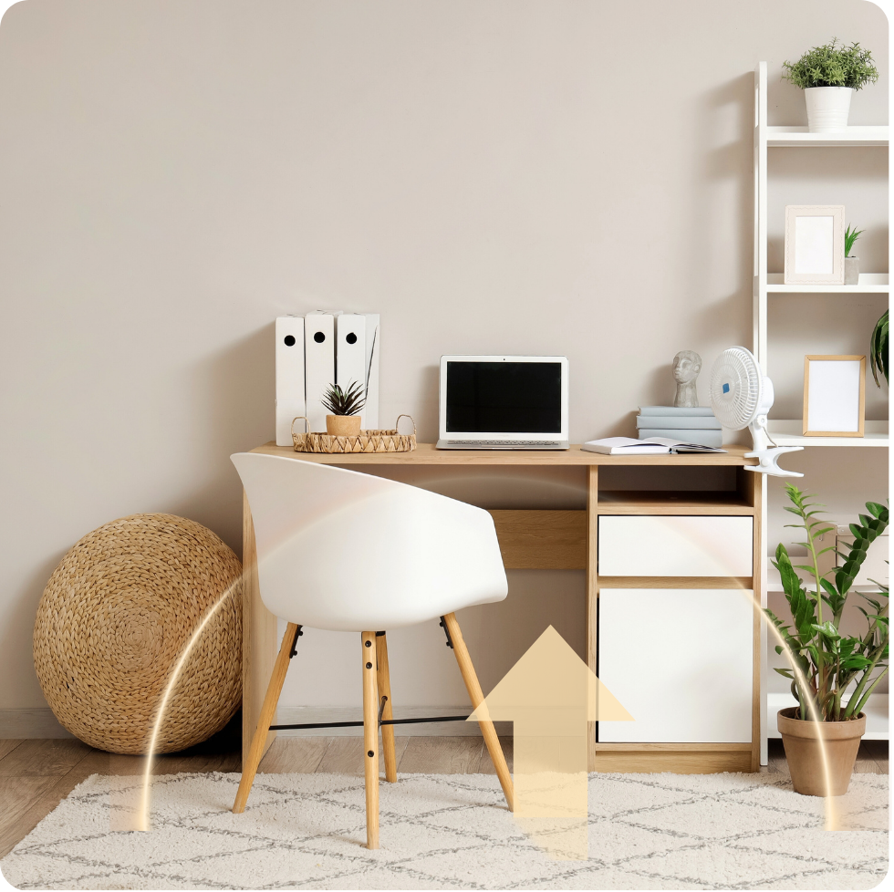 Aura Vier - der KI-Heizteppich fürs Home Office & Wohnzimmer